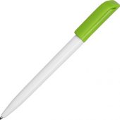 Ручка пластиковая шариковая Миллениум Color CLP, белый/зеленое яблоко, арт. 016358003