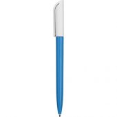 Промо ручка пластиковая шариковая Миллениум Color BRL, голубой/белый, арт. 016358403