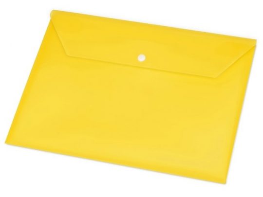 Папка-конверт А4 с кнопкой, желтый, арт. 016572903