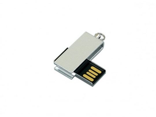 Флешка с мини чипом, минимальный размер, цветной  корпус, 16 Гб, серебристый (16Gb), арт. 016549503