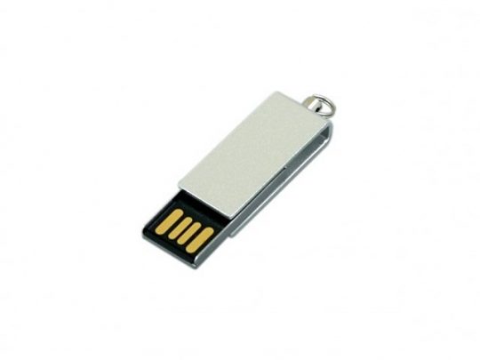 Флешка с мини чипом, минимальный размер, цветной  корпус, 32 Гб, серебристый (32Gb), арт. 016555203