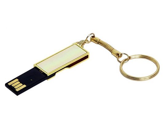 Флешка с мини чипом, поворотный механизм, 16 Гб, золотистый (16Gb), арт. 016546903