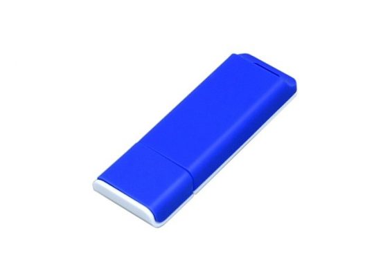 Флешка прямоугольной формы, оригинальный дизайн, двухцветный корпус, 16 Гб, синий/белый (16Gb), арт. 016545203
