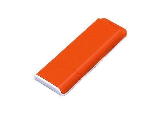 Флешка прямоугольной формы, оригинальный дизайн, двухцветный корпус, 64 Гб, оранжевый/белый (64Gb), арт. 016560003