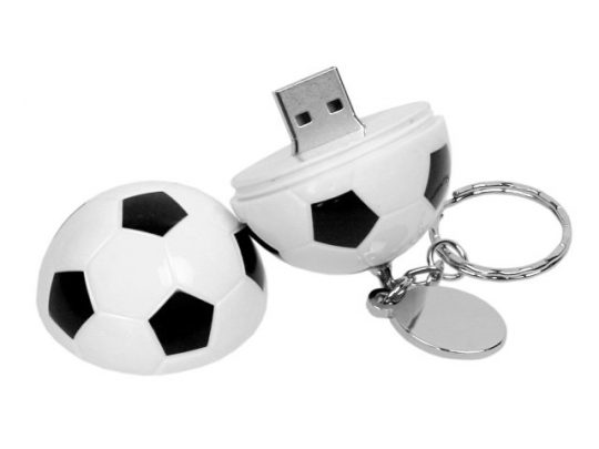 Флешка в виде футбольного мяча, 16 Гб, белый/черный (16Gb), арт. 016496903