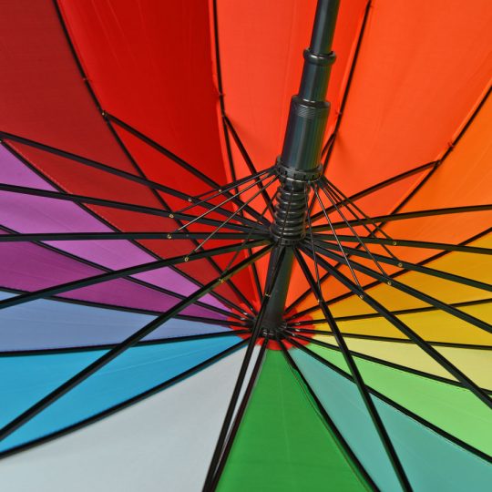 Зонт-трость  «Радуга» (полуавтомат)