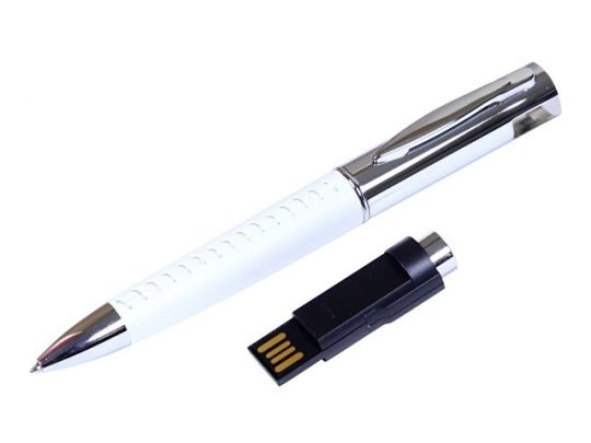 Флешка в виде ручки с мини чипом, 16 Гб, белый/серебристый (16Gb), арт. 016548003