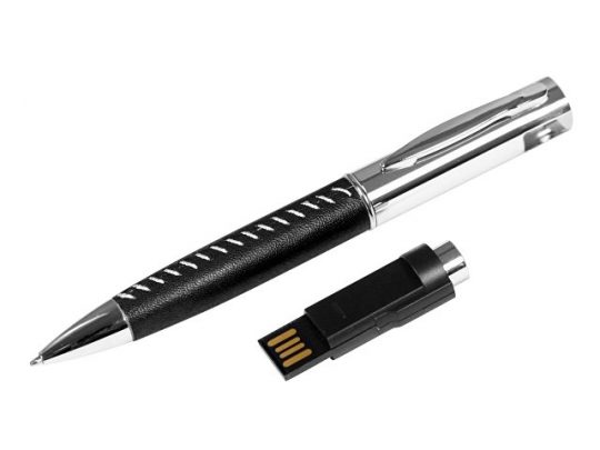 Флешка в виде ручки с мини чипом, 16 Гб, черный/серебристый (16Gb), арт. 016548103