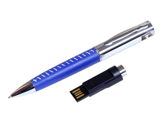 Флешка в виде ручки с мини чипом, 32 Гб, синий/серебристый (32Gb), арт. 016550403