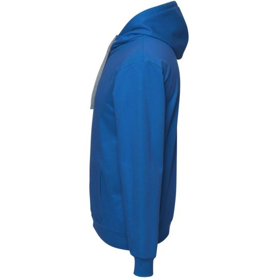 Толстовка с капюшоном на молнии Unit Siverga ярко-синяя, размер XXL