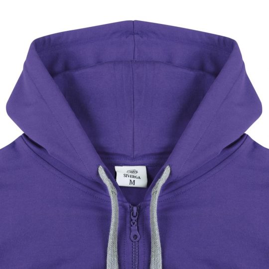 Толстовка с капюшоном на молнии Unit Siverga фиолетовая, размер 4XL