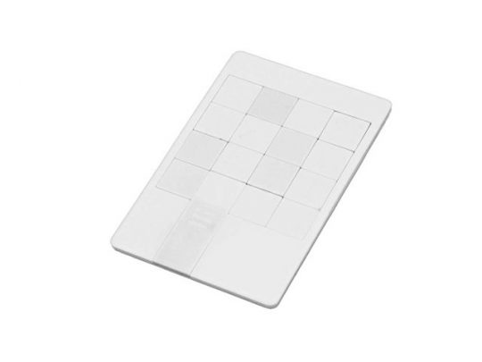 Флешка в виде пластиковой карты Пятнашки, 16 Гб, белый (16Gb), арт. 016496103