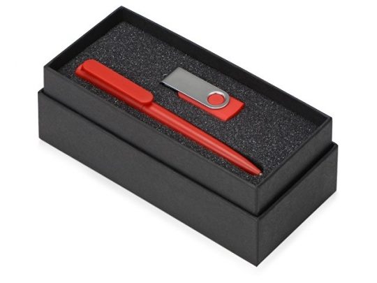 Подарочный набор Qumbo с ручкой и флешкой, красный (8Gb), арт. 016610103