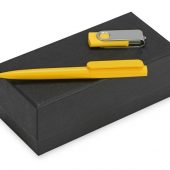 Подарочный набор Qumbo с ручкой и флешкой, желтый (8Gb), арт. 016610003