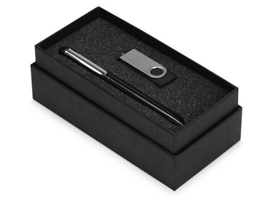 Подарочный набор Skate Mirro с ручкой для зеркальной гравировки и флешкой, черный (8Gb), арт. 016610603