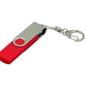 Флешка с  поворотным механизмом, c дополнительным разъемом Micro USB, 16 Гб, красный (16Gb), арт. 016492003