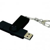 Флешка с поворотным механизмом, c дополнительным разъемом Micro USB, 16 Гб, черный (16Gb), арт. 016492303