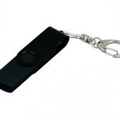 Флешка с поворотным механизмом, c дополнительным разъемом Micro USB, 32 Гб, черный (32Gb), арт. 016515203