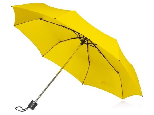 Зонт складной Columbus, механический, 3 сложения, с чехлом, желтый, арт. 016468103