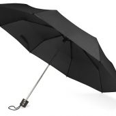 Зонт складной Columbus, механический, 3 сложения, с чехлом, черный, арт. 016467503