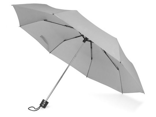 Зонт складной Columbus, механический, 3 сложения, с чехлом, серый, арт. 016468203