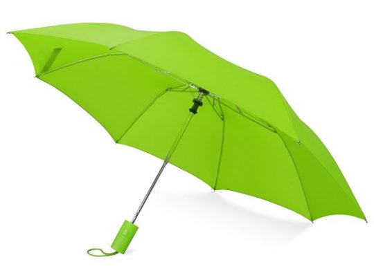 Зонт складной Tulsa, полуавтоматический, 2 сложения, с чехлом, зеленое яблоко, арт. 016362703