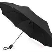 Зонт складной Irvine, полуавтоматический, 3 сложения, с чехлом, черный, арт. 016421503