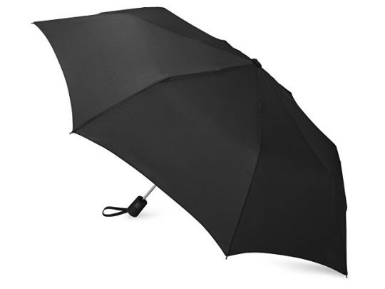 Зонт складной Irvine, полуавтоматический, 3 сложения, с чехлом, черный, арт. 016421503
