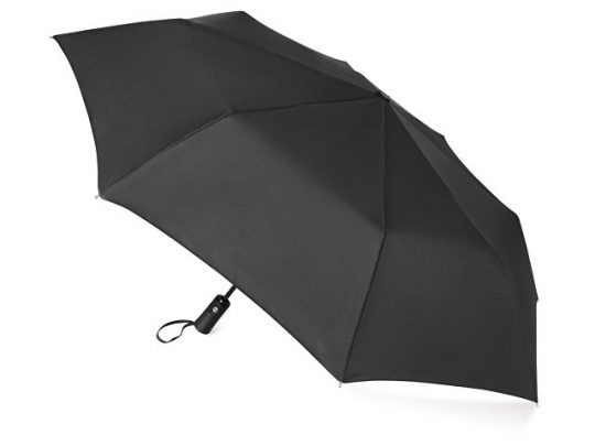 Зонт складной Ontario, автоматический, 3 сложения, с чехлом, черный, арт. 016363103