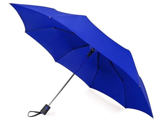 Зонт складной Irvine, полуавтоматический, 3 сложения, с чехлом, темно-синий, арт. 016421603