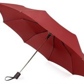 Зонт складной Irvine, полуавтоматический, 3 сложения, с чехлом, бордовый, арт. 016421703