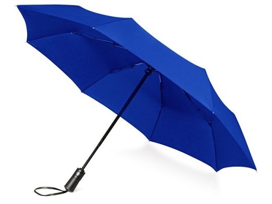 Зонт складной Ontario, автоматический, 3 сложения, с чехлом, темно-синий, арт. 016363203