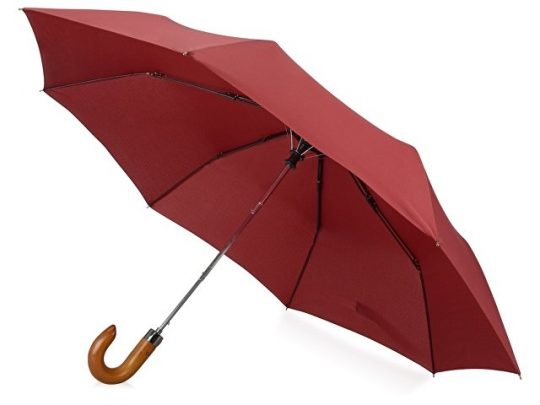 Зонт складной Cary , полуавтоматический, 3 сложения, с чехлом, бордовый, арт. 016362803