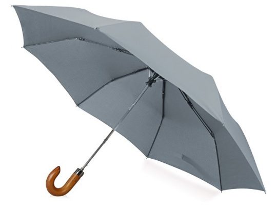 Зонт складной Cary , полуавтоматический, 3 сложения, с чехлом, серый, арт. 016363003
