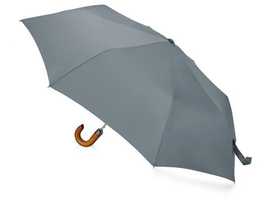 Зонт складной Cary , полуавтоматический, 3 сложения, с чехлом, серый, арт. 016363003