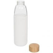 Стеклянная спортивная бутылка Kai с деревянной крышкой и объемом 540 мл, белый, арт. 016672303