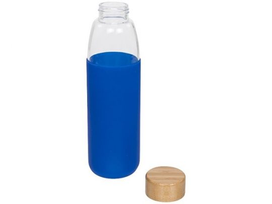Стеклянная спортивная бутылка Kai с деревянной крышкой и объемом 540 мл, синий, арт. 016672403