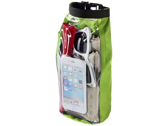 Туристическая водонепроницаемая сумка объемом 2 л, чехол для телефона, лайм, арт. 016674303