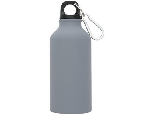 Матовая спортивная бутылка Oregon с карабином и объемом 400 мл, серый, арт. 016675803