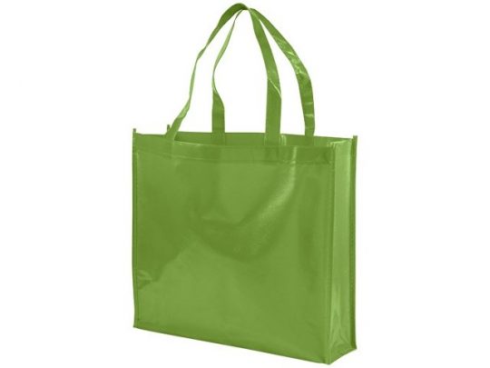 Блестящая ламинированная нетканая сумка-тоут для покупок, арт. 016855503