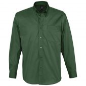 Рубашка мужская с длинным рукавом BEL AIR темно-зеленая, размер M
