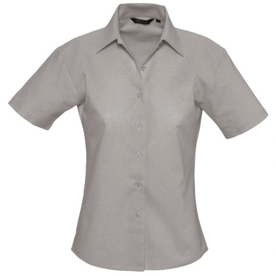 Рубашка женская с коротким рукавом ELITE серая, размер XL