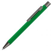 Ручка шариковая UMA STRAIGHT GUM soft-touch, с зеркальной гравировкой, зеленый, арт. 016831703