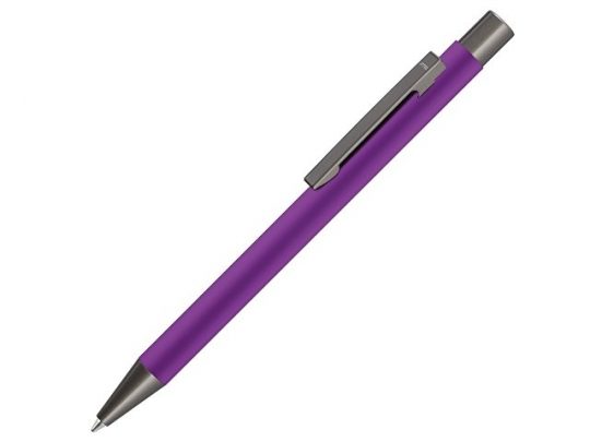 Ручка шариковая UMA STRAIGHT GUM soft-touch, с зеркальной гравировкой, фиолетовый, арт. 016831503