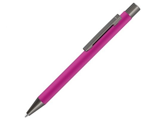 Ручка шариковая UMA STRAIGHT GUM soft-touch, с зеркальной гравировкой, розовый, арт. 016831803
