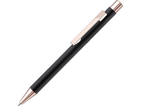 Ручка шариковая металлическая STRAIGHT RO GO GUM, soft-touch, черный/золотистый, арт. 016748803