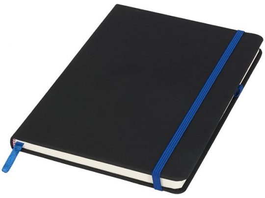 Блокнот Noir среднего размера, черный/синий (А5), арт. 016883103