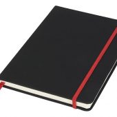 Блокнот Noir среднего размера, черный/красный (А5), арт. 016883203