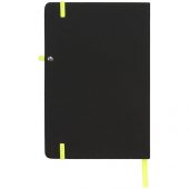 Блокнот Noir среднего размера, черный/лайм (А5), арт. 016883403