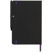 Блокнот Noir Edge среднего размера, черный/пурпурный (А5), арт. 016884403